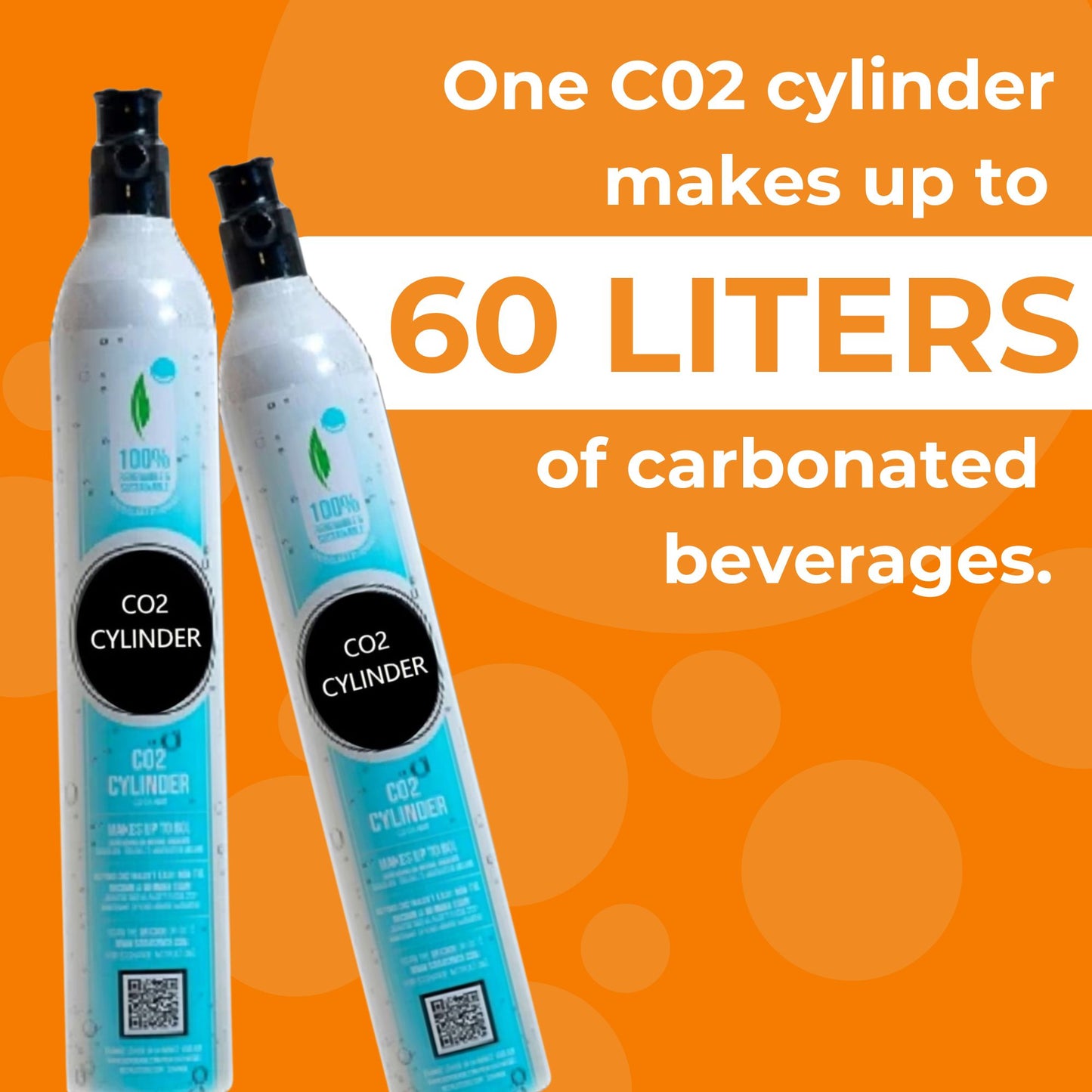 4-Pack 60L CO2 Cylinder | Includes Prepaid Return Label ($20.25/ea Refill)