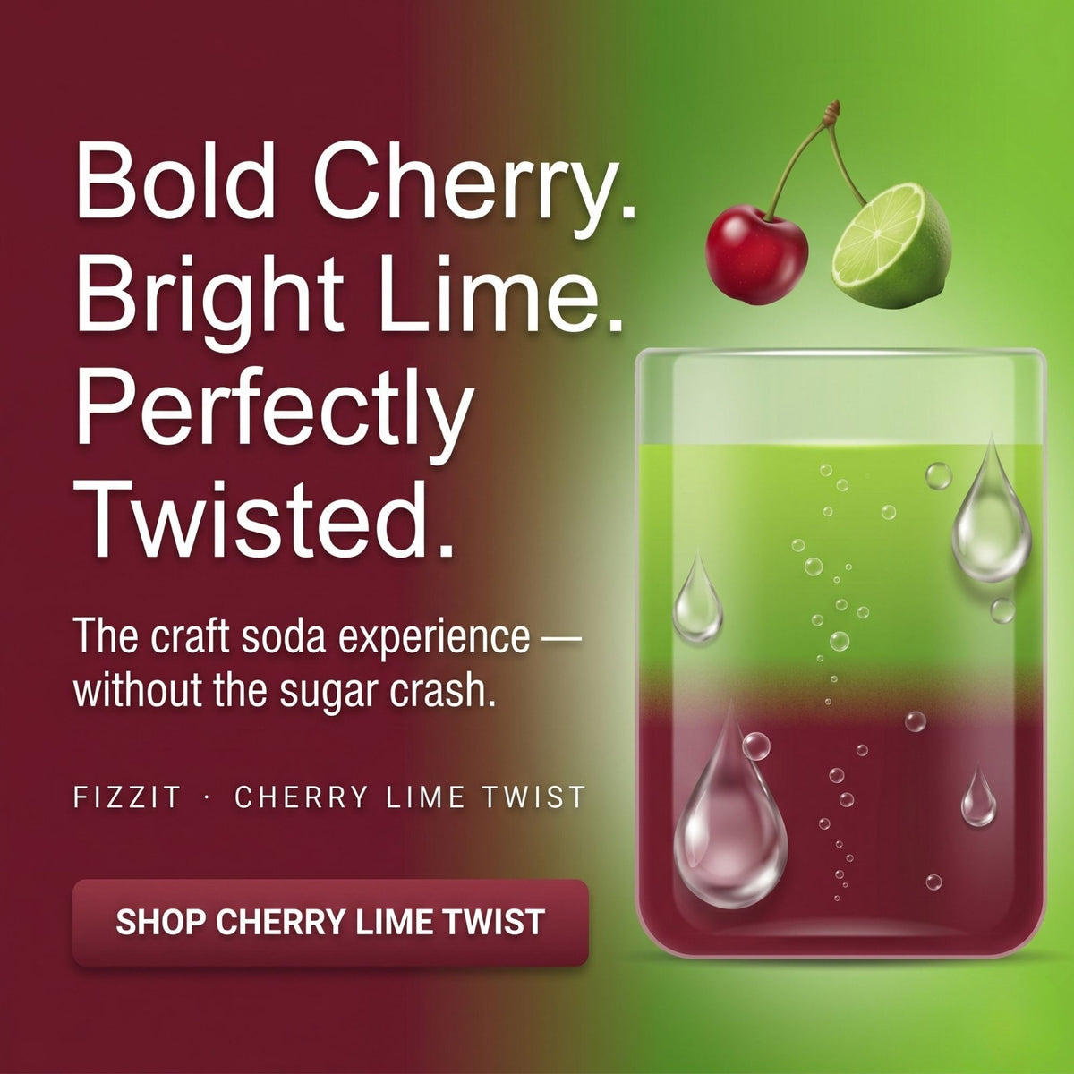 FIZZIT Cherry Lime Twist flavor drops