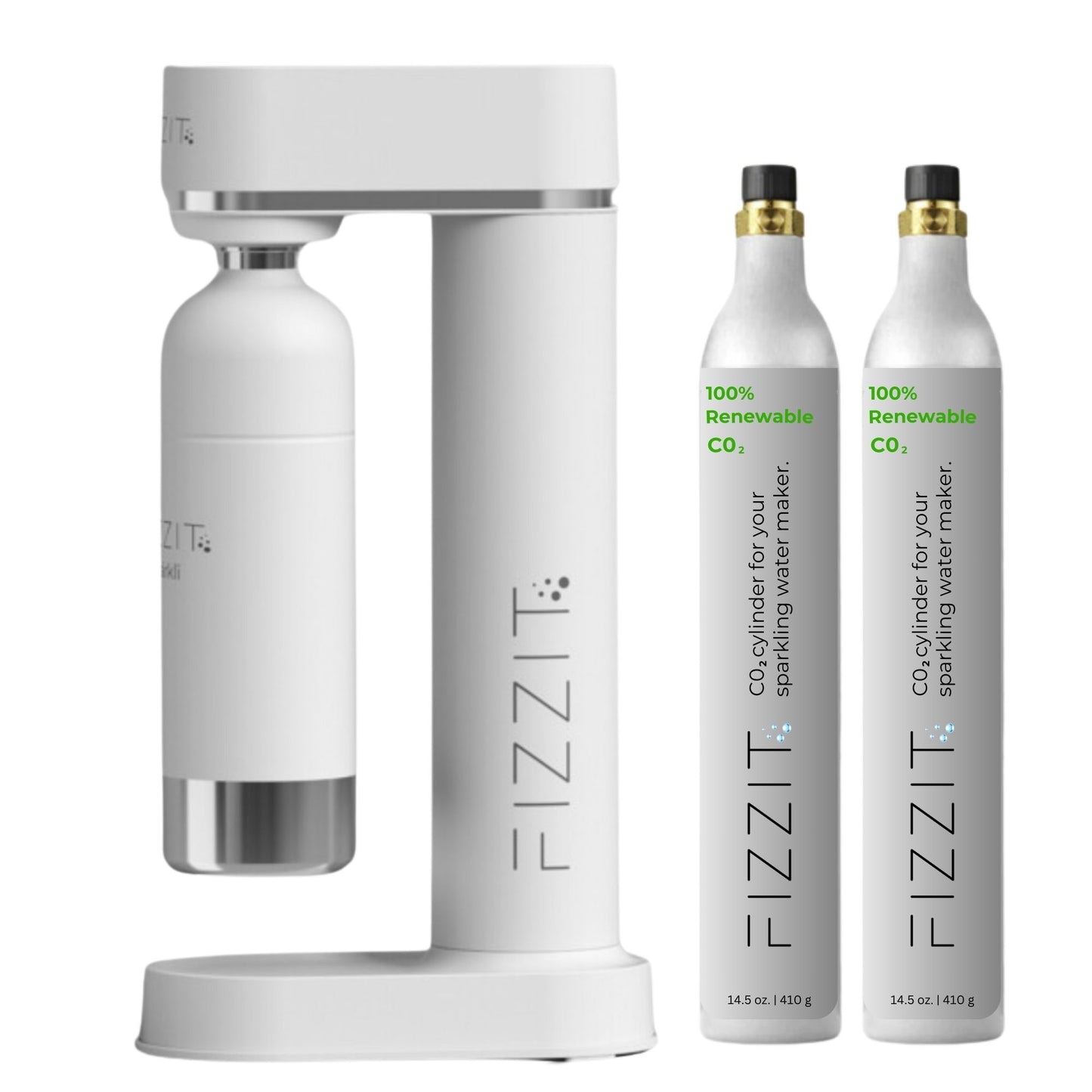 FIZZIT™ Spärklï Carbonated Water Soda Maker with Stainless Steel Bottle – Dishwasher Safe Bottles - Sparkling Water Maker