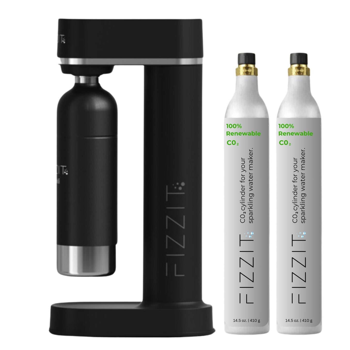 FIZZIT™ Spärklï Carbonated Water Soda Maker with Stainless Steel Bottle – Dishwasher Safe Bottles - Sparkling Water Maker