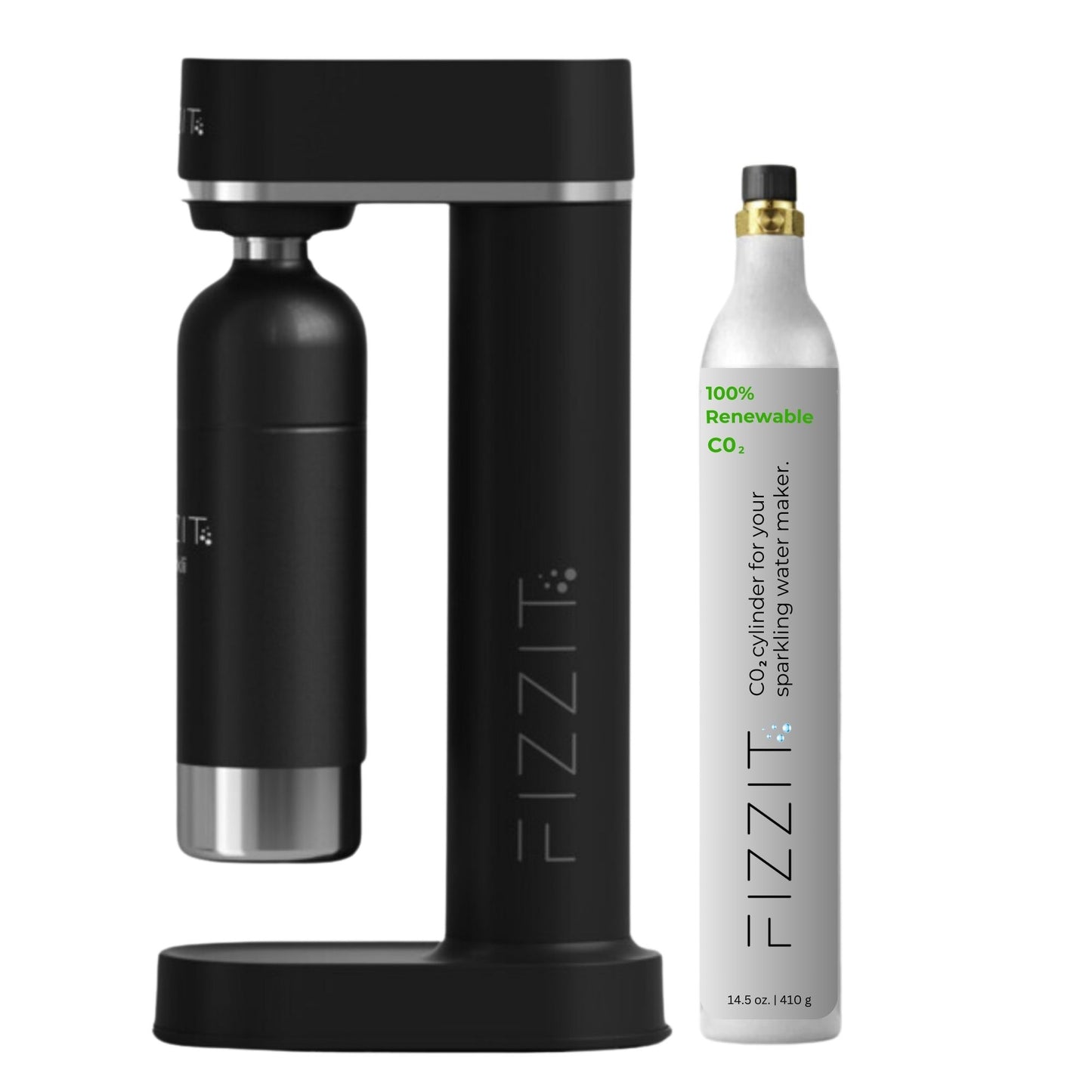 FIZZIT™ Spärklï Carbonated Water Soda Maker with Stainless Steel Bottle – Dishwasher Safe Bottles - Sparkling Water Maker