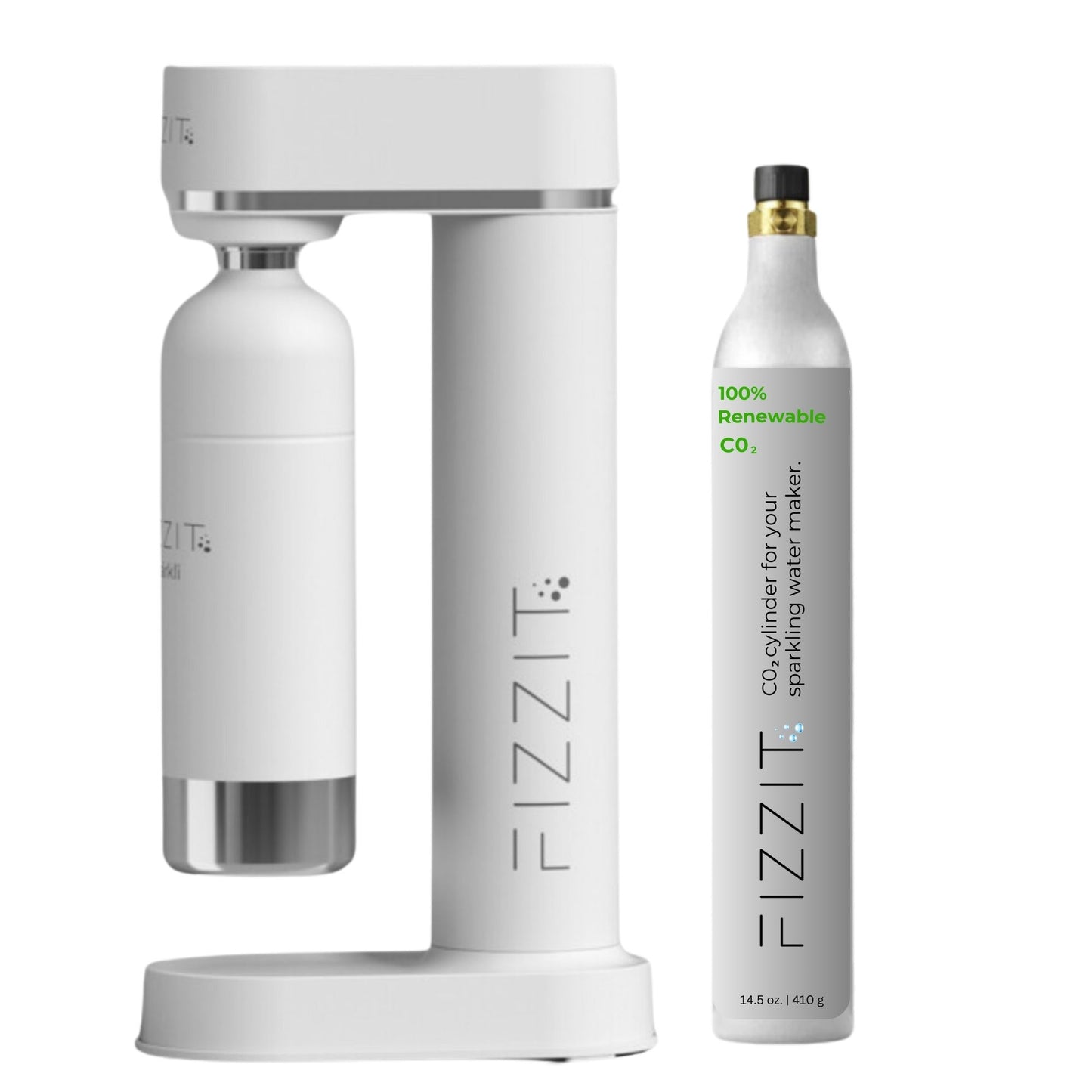 FIZZIT™ Spärklï Carbonated Water Soda Maker with Stainless Steel Bottle – Dishwasher Safe Bottles - Sparkling Water Maker