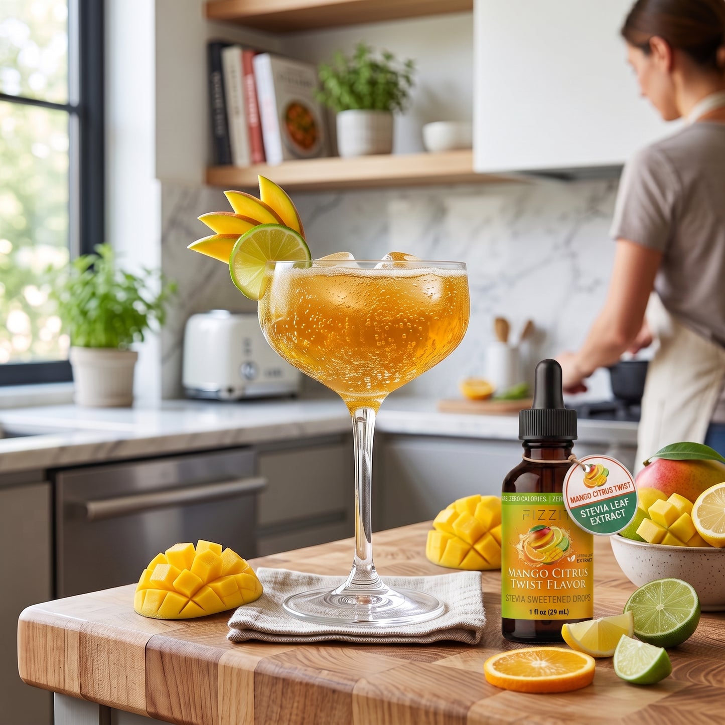 FIZZIT Mango Citrus Twist - Naturally Sweetened Zero-Sugar Water Drops