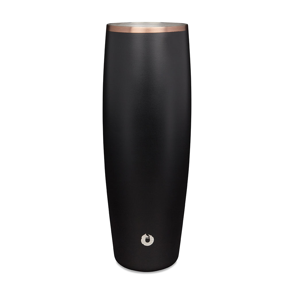 24 oz Stainless Steel Beer Glass With Lid, Black