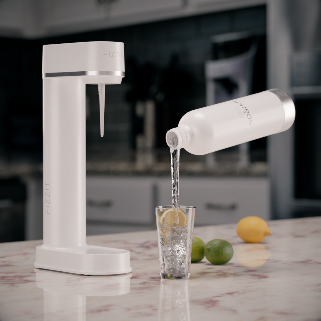 FIZZIT™ Spärklï Carbonated Water Soda Maker with Stainless Steel Bottle – Dishwasher Safe Bottles - Sparkling Water Maker