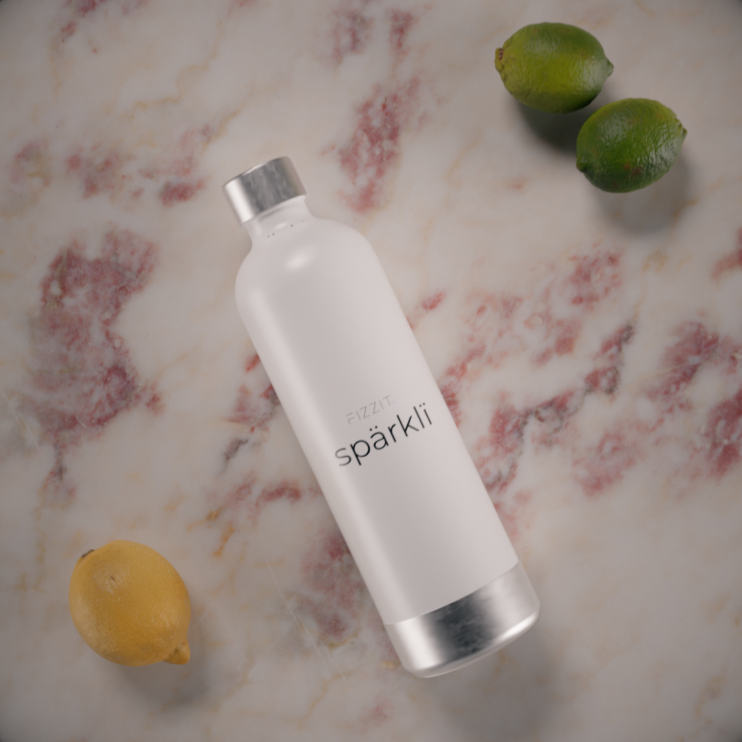 FIZZIT™ Spärklï Carbonated Water Soda Maker with Stainless Steel Bottle – Dishwasher Safe Bottles - Sparkling Water Maker