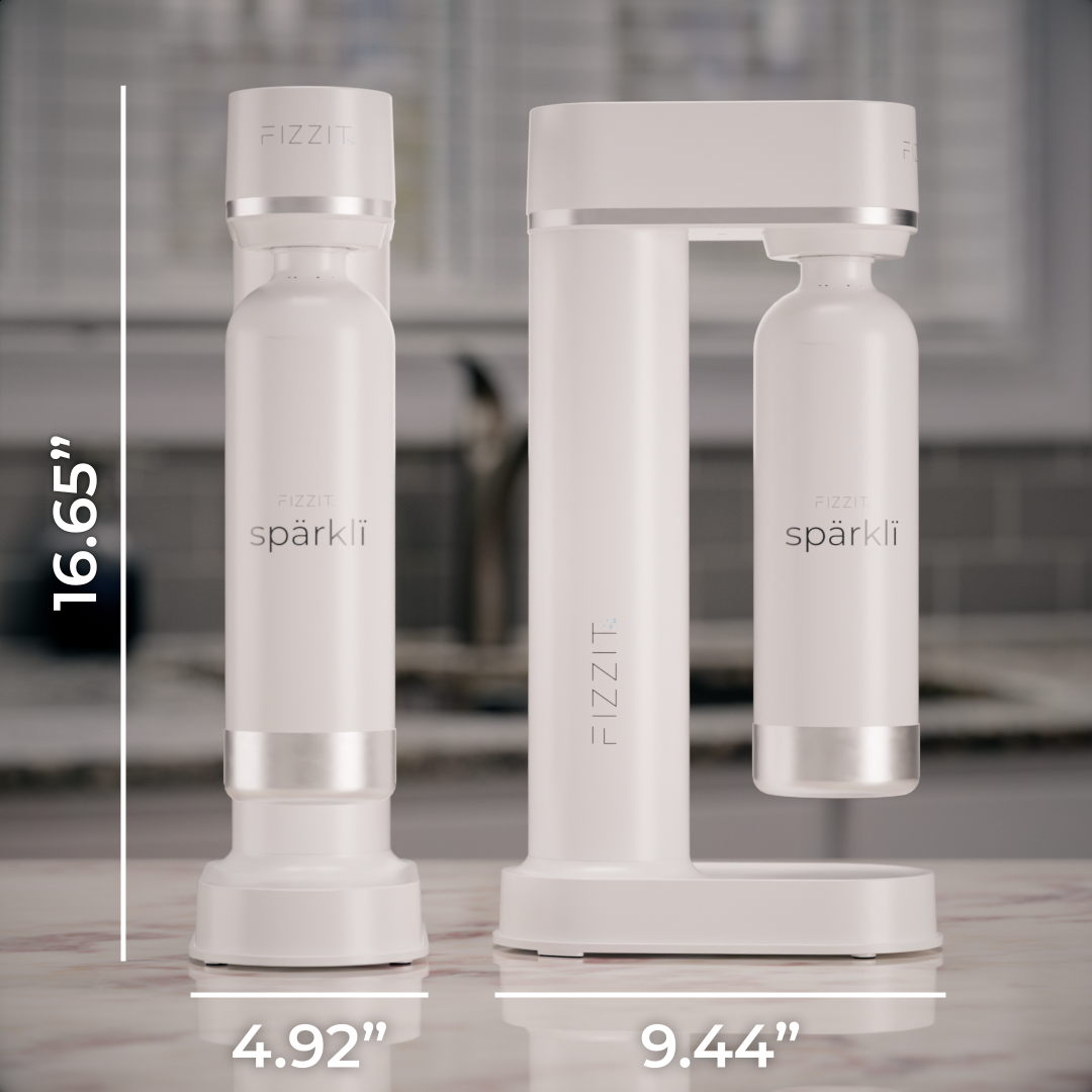 FIZZIT™ Spärklï Carbonated Water Soda Maker with Stainless Steel Bottle – Dishwasher Safe Bottles - Sparkling Water Maker