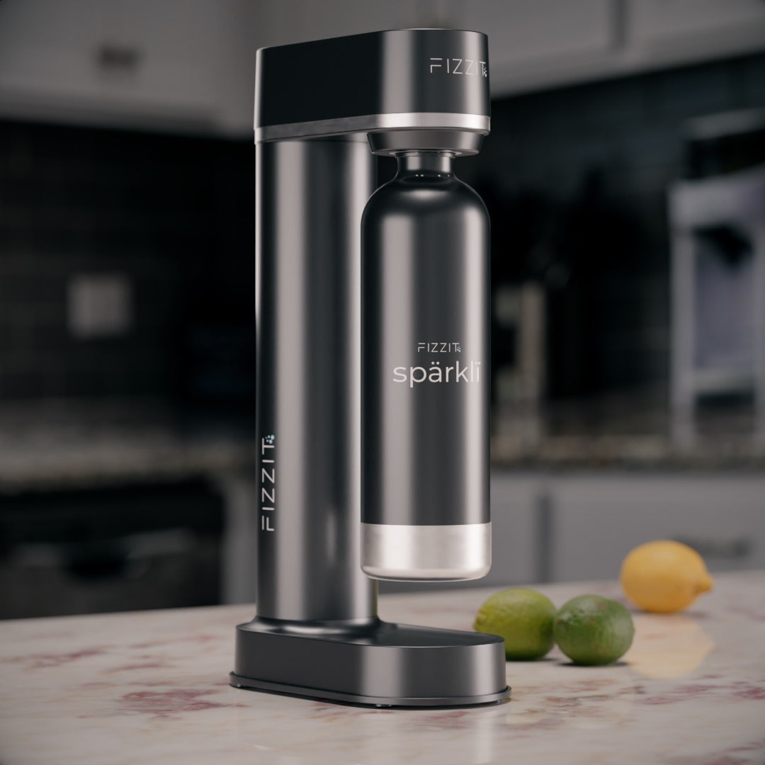 FIZZIT™ Spärklï Carbonated Water Soda Maker with Stainless Steel Bottle – Dishwasher Safe Bottles - Sparkling Water Maker