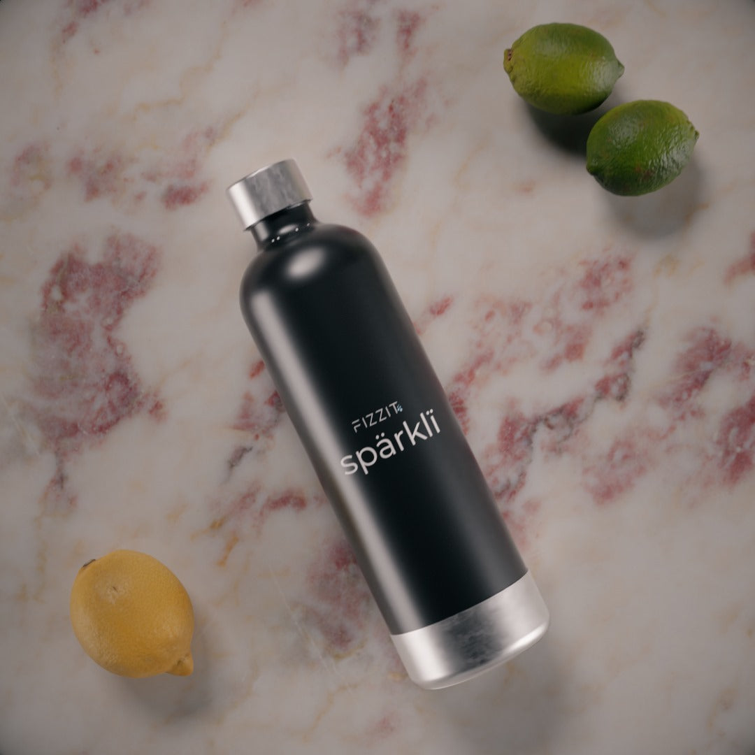 FIZZIT™ Spärklï Carbonated Water Soda Maker with Stainless Steel Bottle – Dishwasher Safe Bottles - Sparkling Water Maker