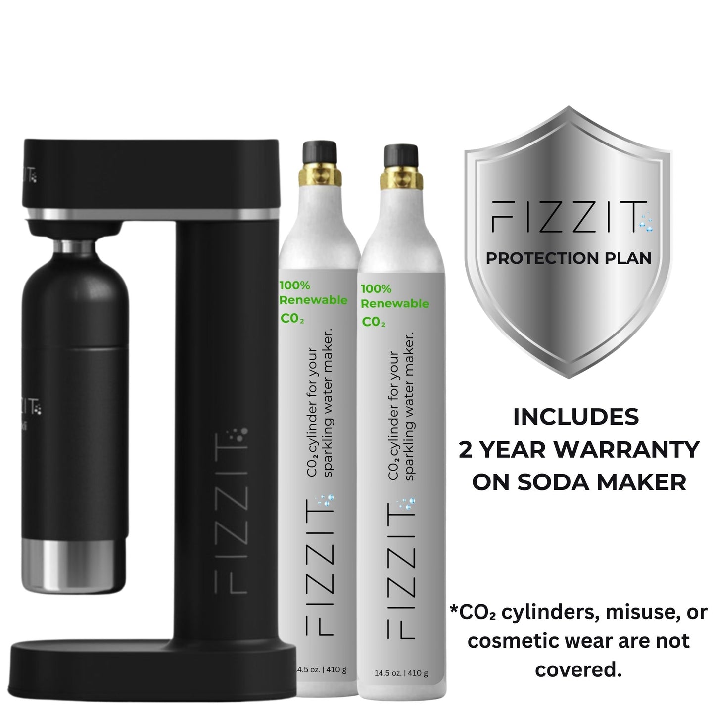 FIZZIT™ Spärklï Carbonated Water Soda Maker with Stainless Steel Bottle –  Dishwasher Safe Bottles - Sparkling Water Maker