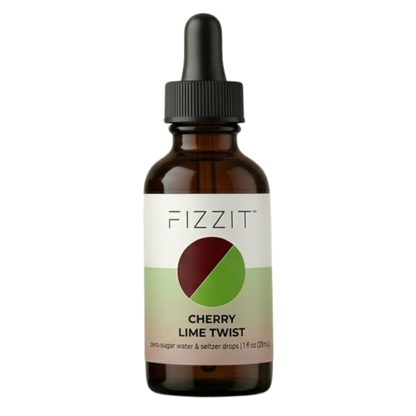 FIZZIT Cherry Lime Twist Flavor Drops | Zero Sugar, Zero Calories | Natural Sparkling Water Enhancer | Replaces 160 Seltzer Cans | 1 fl oz (29mL) Glass Bottle with Dropper