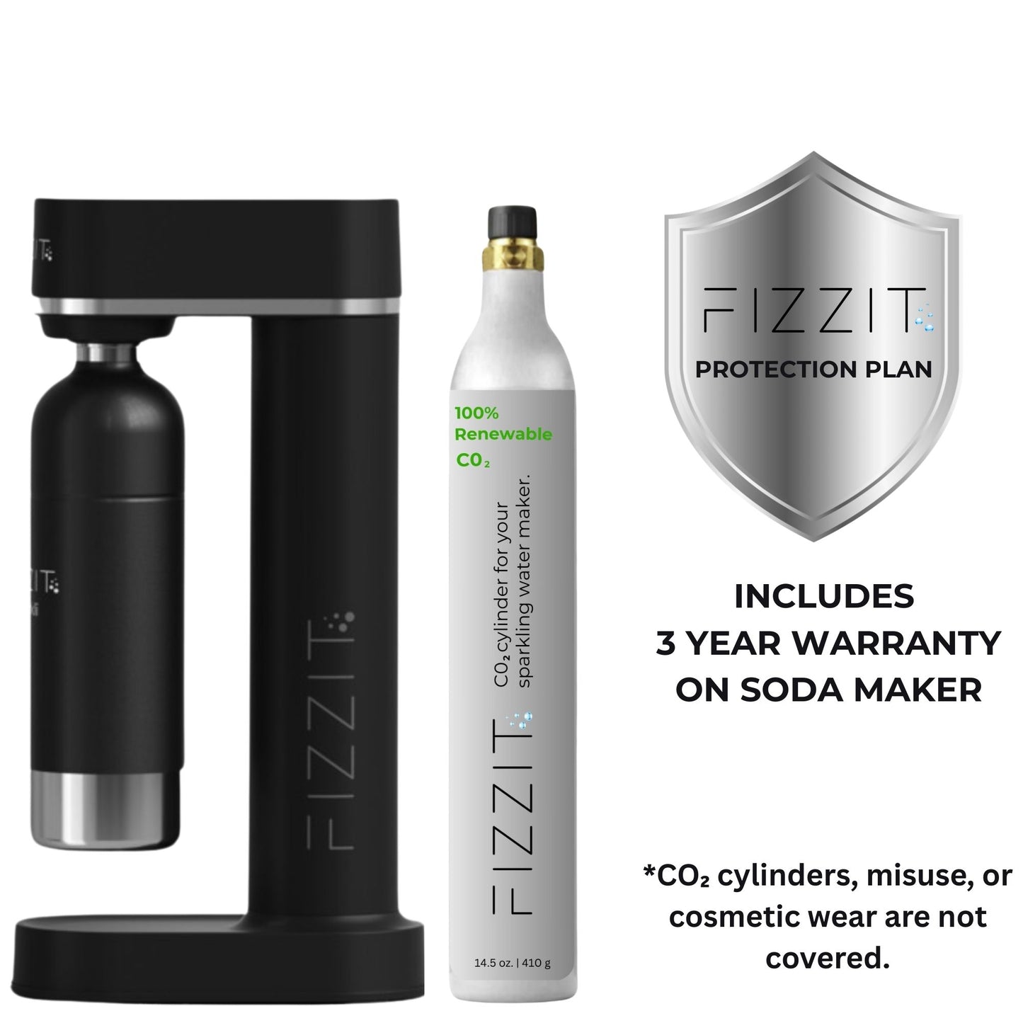 FIZZIT™ Spärklï Carbonated Water Soda Maker with Stainless Steel Bottle –  Dishwasher Safe Bottles - Sparkling Water Maker