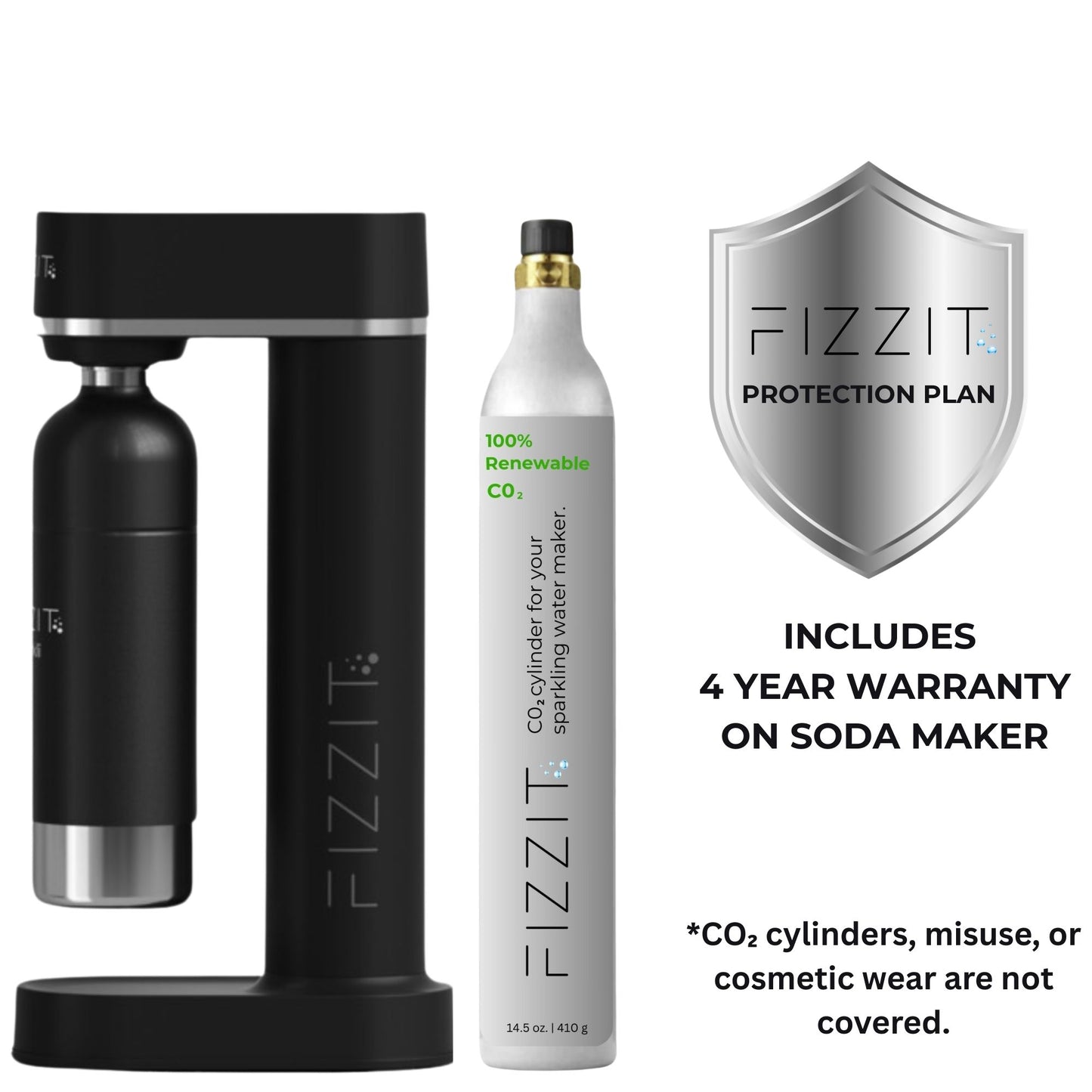 FIZZIT™ Spärklï Carbonated Water Soda Maker with Stainless Steel Bottle –  Dishwasher Safe Bottles - Sparkling Water Maker