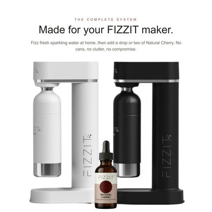 FIZZIT Natural Cherry Flavor Drops | Zero Sugar, Zero Calories | Natural Sparkling Water Enhancer | Replaces 160 Seltzer Cans | 1 fl oz (29mL) Glass Bottle with Dropper