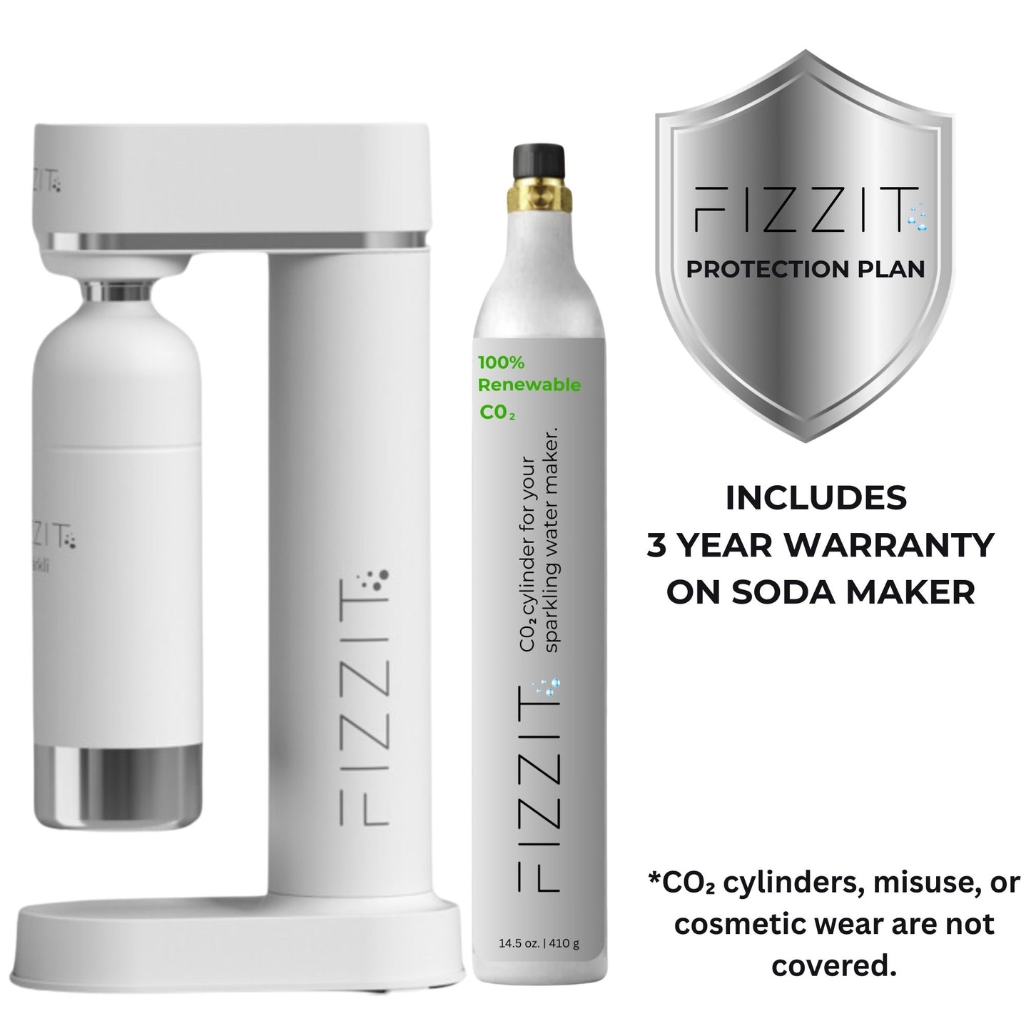 FIZZIT™ Spärklï Carbonated Water Soda Maker with Stainless Steel Bottle –  Dishwasher Safe Bottles - Sparkling Water Maker