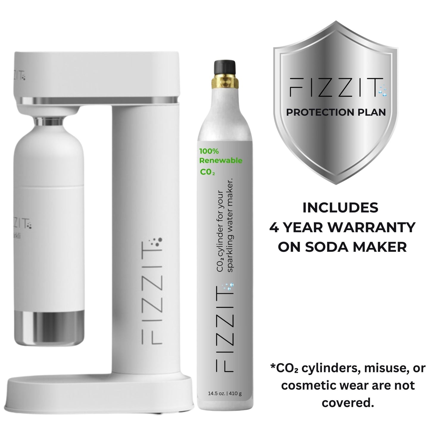 FIZZIT™ Spärklï Carbonated Water Soda Maker with Stainless Steel Bottle –  Dishwasher Safe Bottles - Sparkling Water Maker