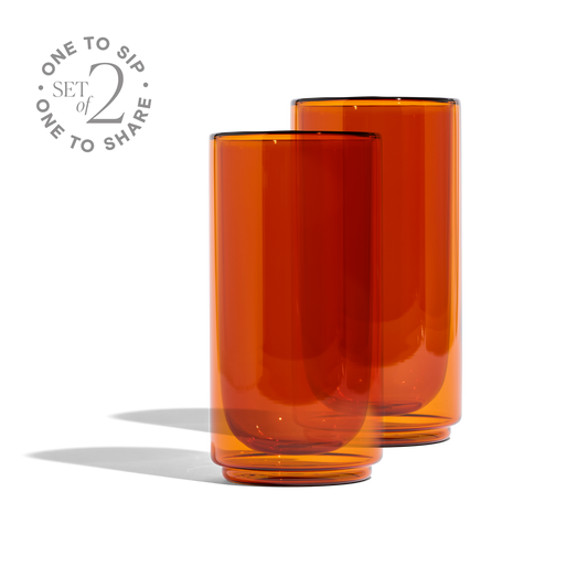 Cove 16oz Glass Pint - Set of 2 - Amber