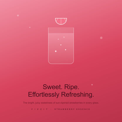 FIZZIT Strawberry Essence Flavor Drops | Zero Sugar, Zero Calories | Natural Sparkling Water Enhancer | Replaces 160 Seltzer Cans | 1 fl oz (29mL) Glass Bottle with Dropper