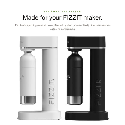 FIZZIT Zesty Lime Flavor Drops | Zero Sugar, Zero Calories | Natural Sparkling Water Drops | 1 fl oz (29mL) Glass Bottle with Dropper