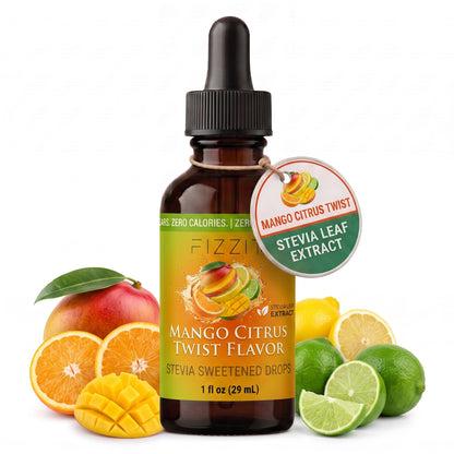 FIZZIT Mango Citrus Twist - Naturally Sweetened Zero-Sugar Water Drops