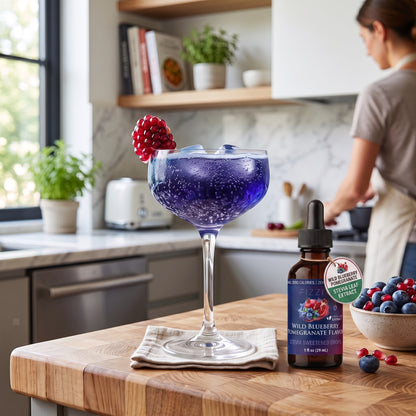 FIZZIT Blueberry Pomegranate Splash - Naturally Sweetened Zero-Sugar Water Drops