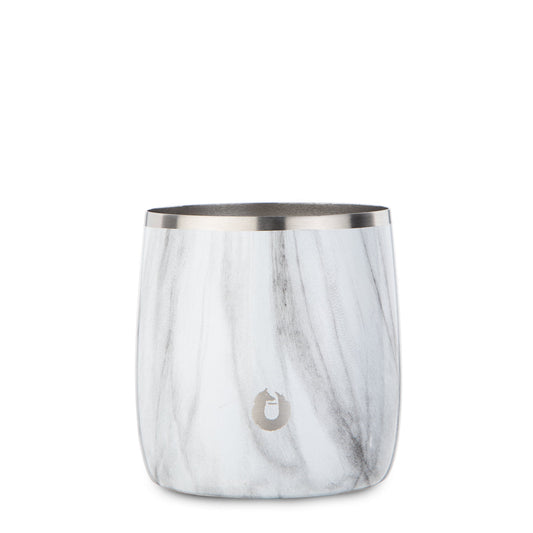 Stainless Steel Rocks Glass with Lid, Marble