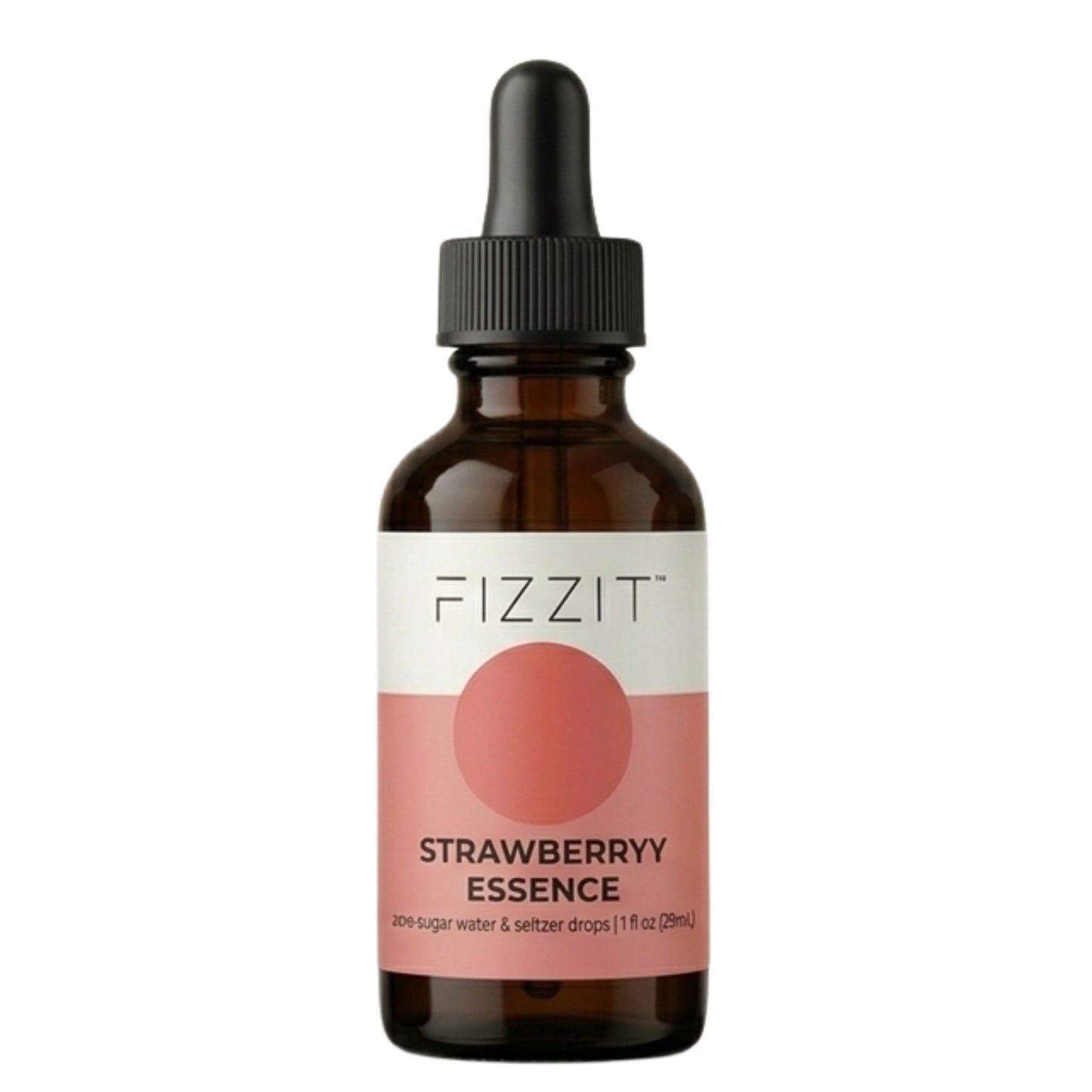FIZZIT Strawberry Essence Flavor Drops | Zero Sugar, Zero Calories | Natural Sparkling Water Enhancer | Replaces 160 Seltzer Cans | 1 fl oz (29mL) Glass Bottle with Dropper