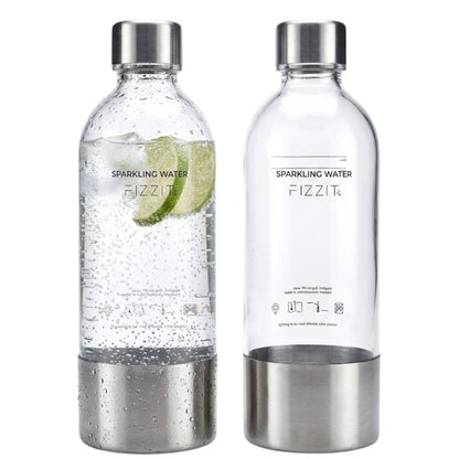 Replacement Bottle for Universal Soda Makers, Soda Stream Carbonating Sparkling Water Machine 1 Liter | 2 Pack