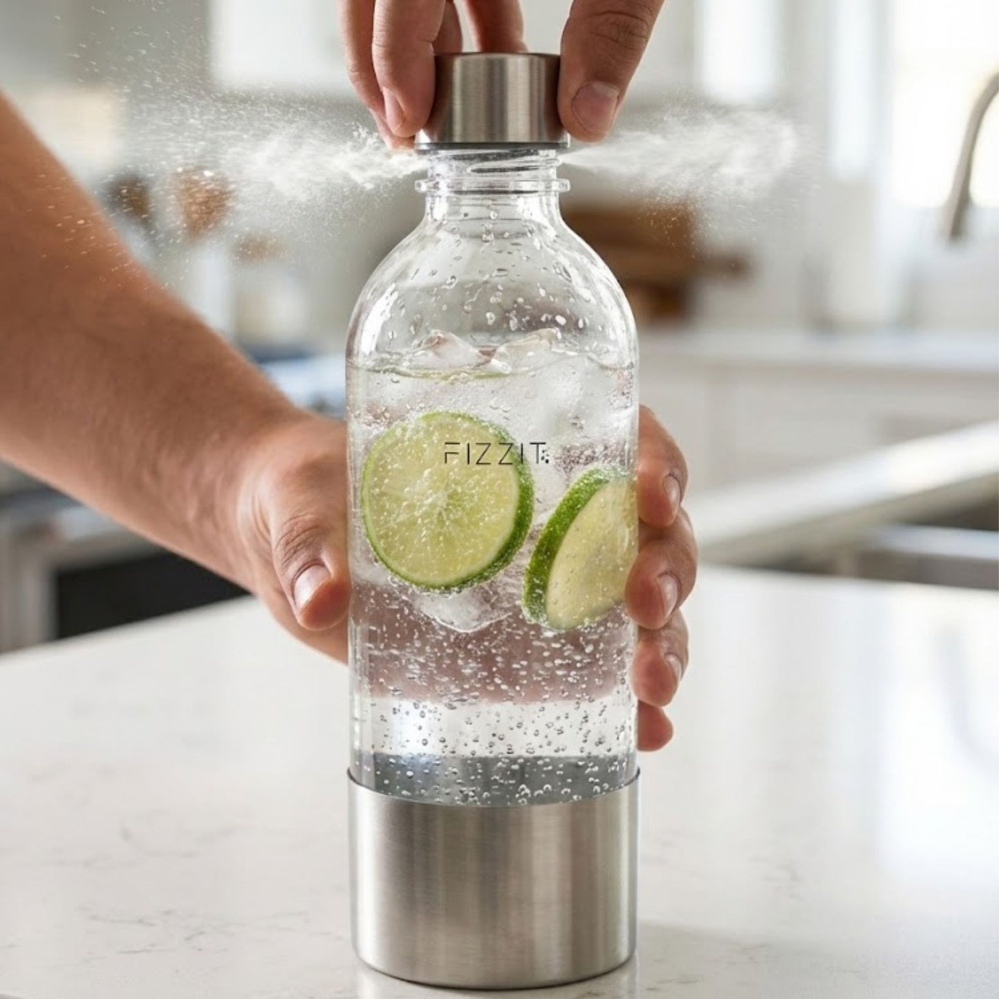 Replacement Bottle for Universal Soda Makers, Soda Stream Carbonating Sparkling Water Machine 1 Liter | 2 Pack