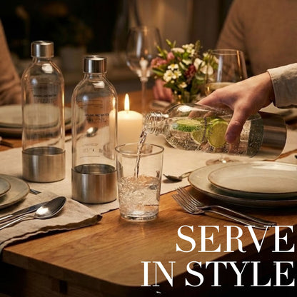 Replacement Bottle for Universal Soda Makers, Soda Stream Carbonating Sparkling Water Machine 1 Liter | 2 Pack